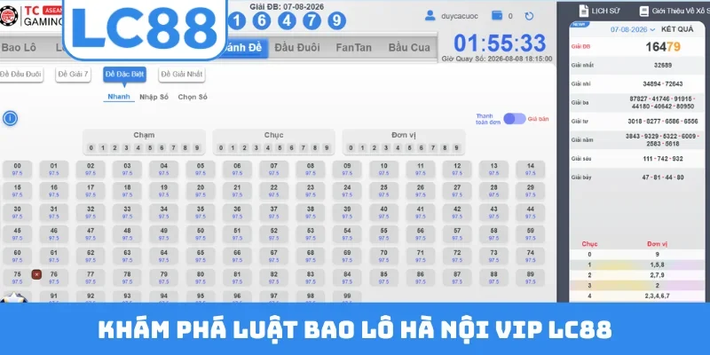 Khám phá luật bao lô Hà Nội Vip LC88